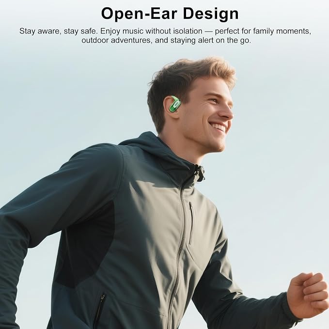 Open Ear Headphones, Air Conduction Ear Buds, HD Stereo Bass Over Ear Earphones - Image 3
