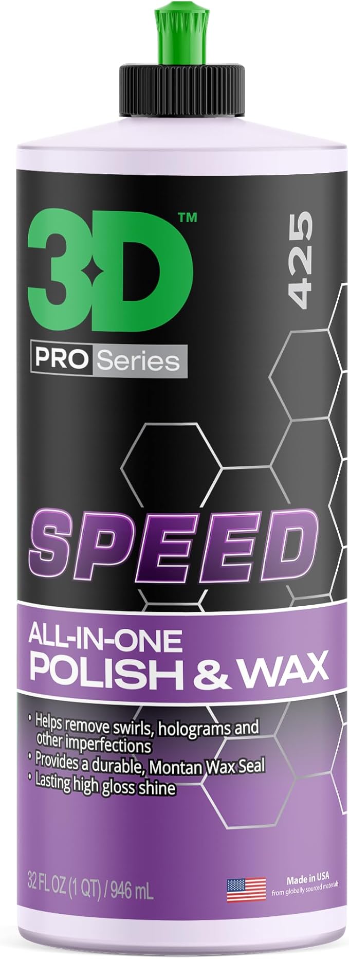 3D Speed All-In-One Polish & Wax – Scratch & Swirl Remover, Easy Application – by 3DCarCare