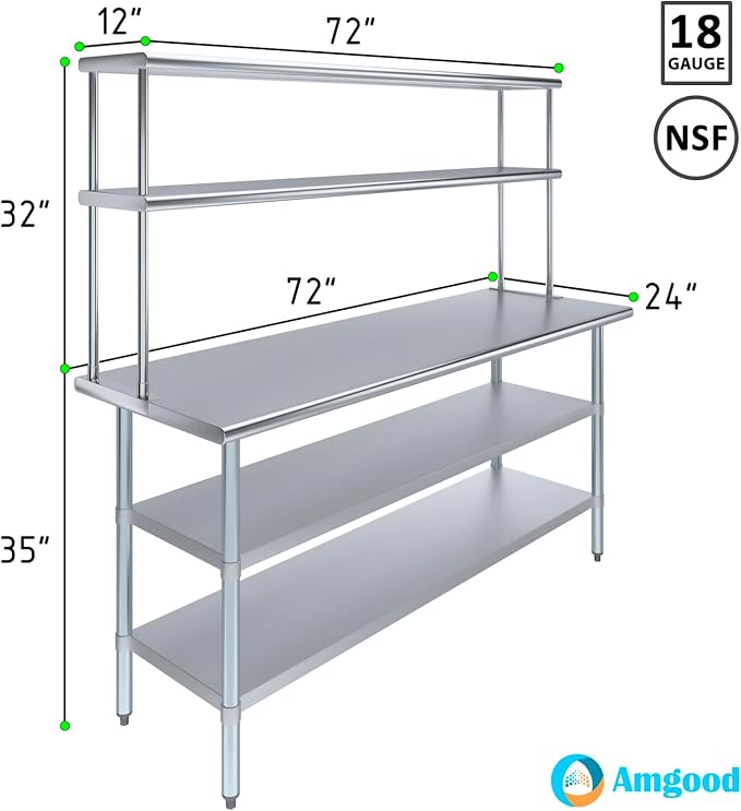Amgood Stainless Steel Work Table - Image 3