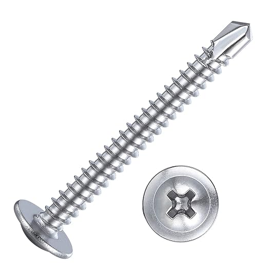 Wensilon（100pcs）#8×2”for Sheet Metal Self-Tapping Screws 410 Stainless Steel - Image 8
