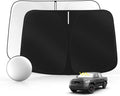 Windshield Sun Shade for Toyo-ta Tundra 2007-2021 Foldable Sunshade Custom Fit by SULAGIWINDSHIELDSUNSHADE