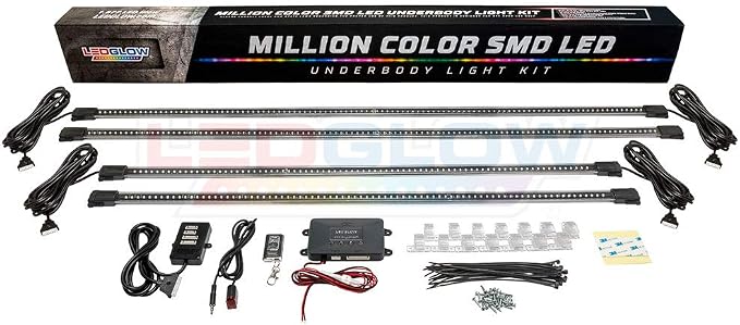 LEDGlow 4pc Million Color Multi-Color LED Underbody Underglow Accent Lighting - Image 6