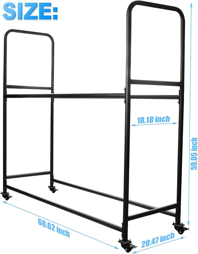 Rolling Tire Rack For Garage, Tire Storage Rack, Adjustable Metal - Image 6