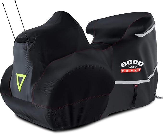 Rosefray Motorcycle Cover with Side+Top Box Heavy Duty 600D Waterproof by Rosefray