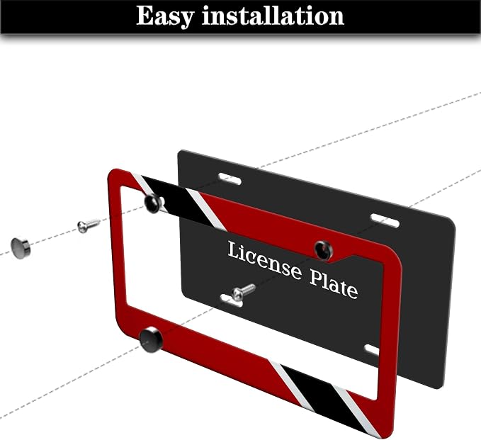 Car Plate Frame Red - Image 7