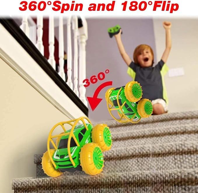 MaxTronic Amphibious Remote Control Car, Rechargeable RC Cars Toy 360° Flips - Image 2