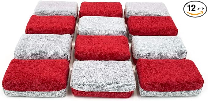 Autofiber Thick Ceramic Coating Applicator Sponge | 12 Pack | by Autofiber