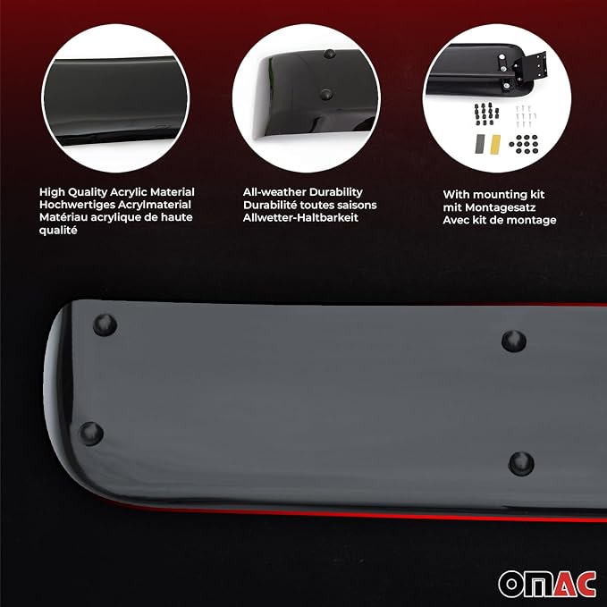 OMAC Windshield Sun Visor & Bug Shield Hood Deflector - Image 9