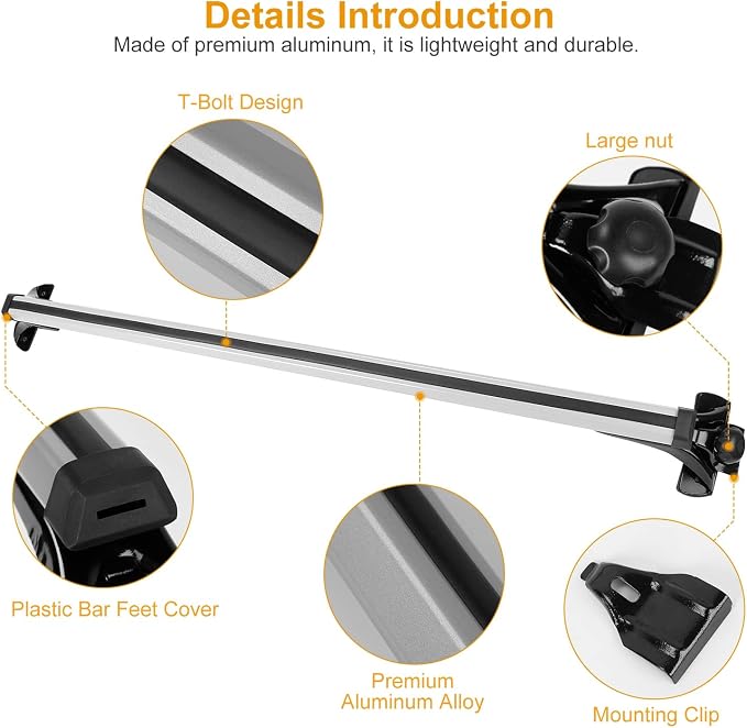 2Pcs Universal Roof Rack Cross Bars，47.24” Aluminum Cross Bars - Image 5