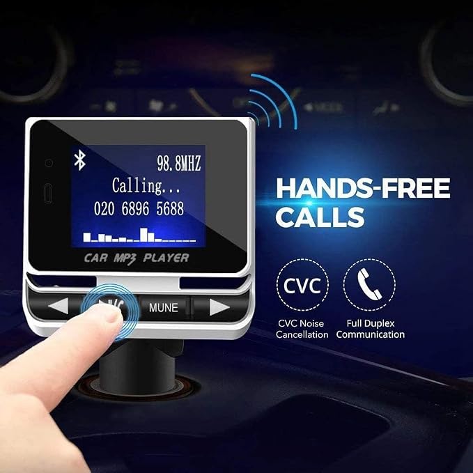 Bluetooth FM Transmitter for Car, Wireless Car Radio Adapter, Handsfree Auto Kit - Image 3