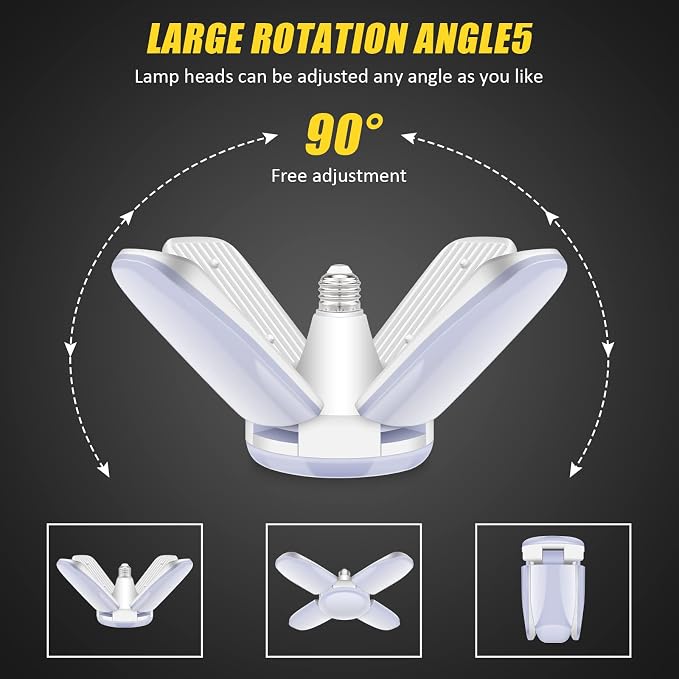 LED Garage Lights 4 Pack, 80W LED Shop Light - Image 2