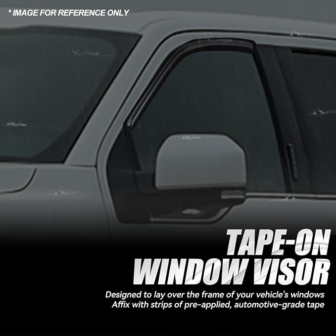 Auto Dynasty Set of 2 Carbon Fiber Pattern Window Visors Compatible - Image 3