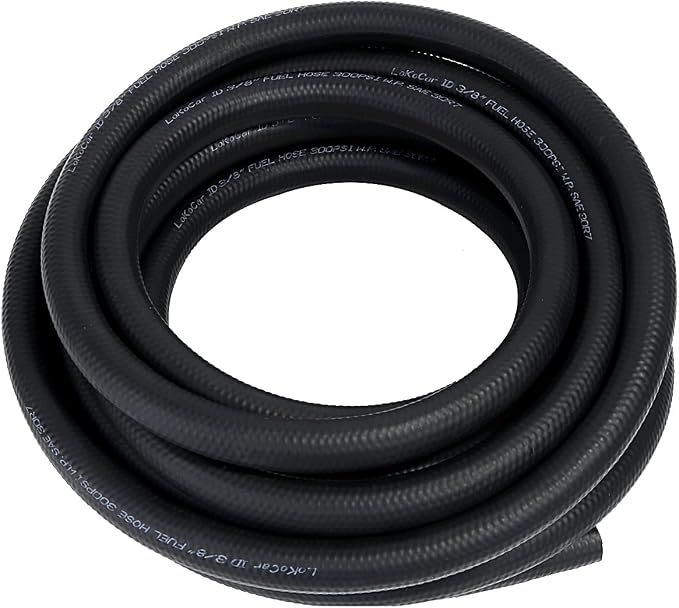 LokoCar Rubber Fuel Hose Line Push Lock 3/8" ID SAE 30R7 NBR 25ft 300PSI Black - Image 8