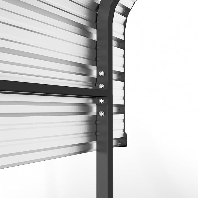 10x15 FT Metal Carport, Heavy Duty Car Port Canopy - Image 8