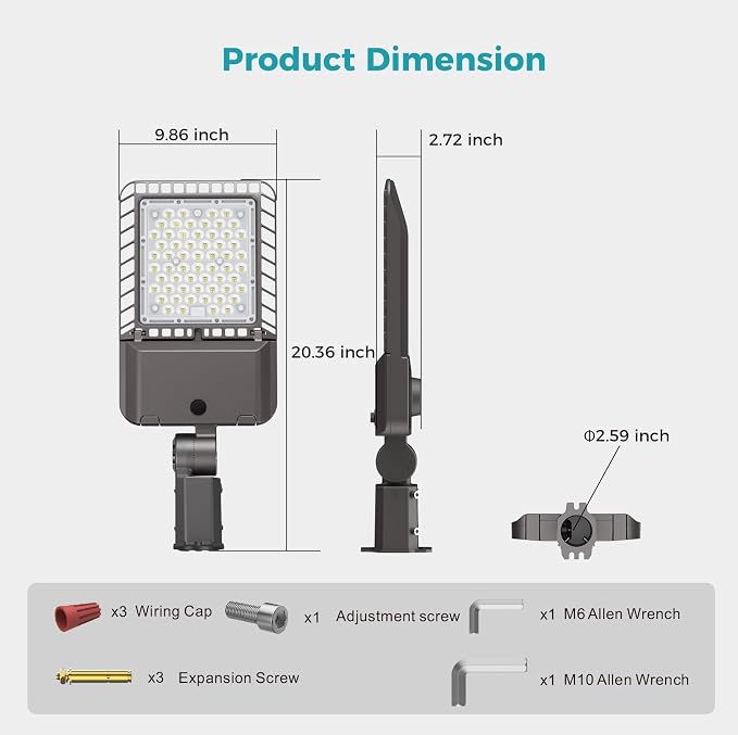 180W LED Parking lot Lights Commercial Oudoor Lighting Shoebox Light - Image 8
