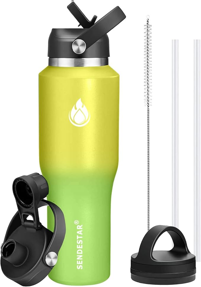 SENDESTAR 40oz Water Bottle Wide Mouth Stainless Steel Vacuum Insulated Double by Sendestar