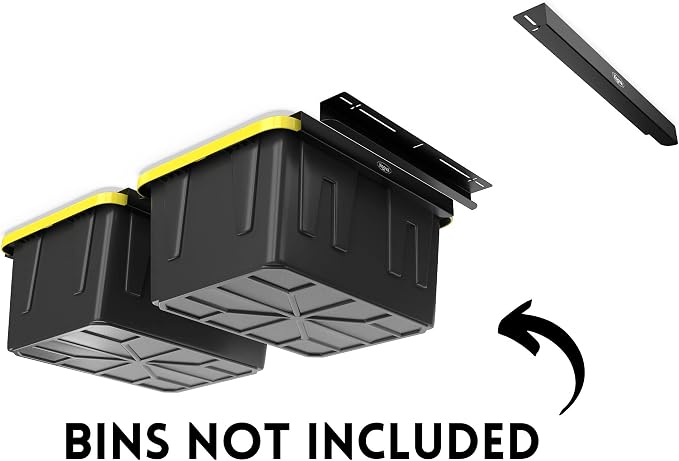 Koova Overhead Bin Rack for Three Bins | Overhead Garage Storage Rack to Mount - Image 2