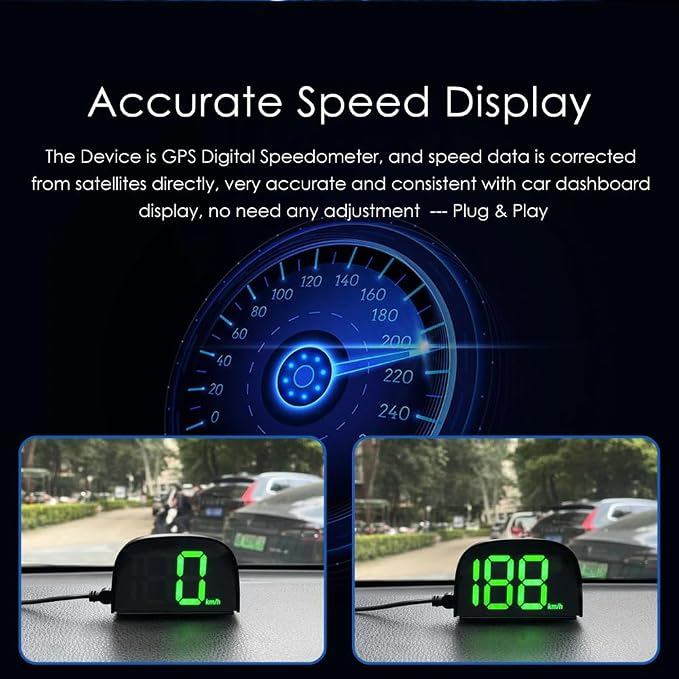 Shkalacar Car Digital GPS Speedometer Car HUD Heads Up Display - Image 6
