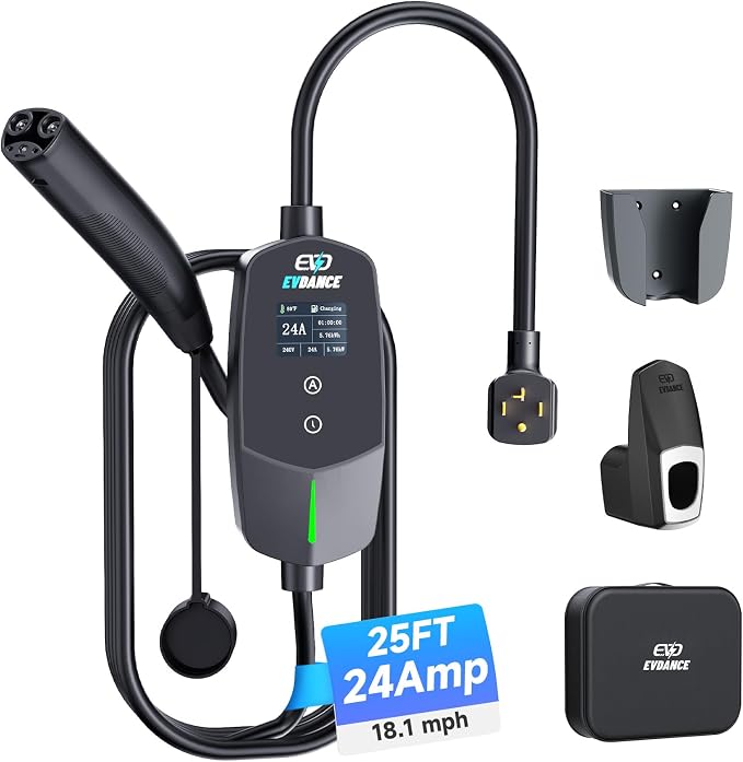 Level 2 EV Charger for Tesla Models, 24Amp 240V NEMA 14-30 Plug, 25FT Cable - Image 8