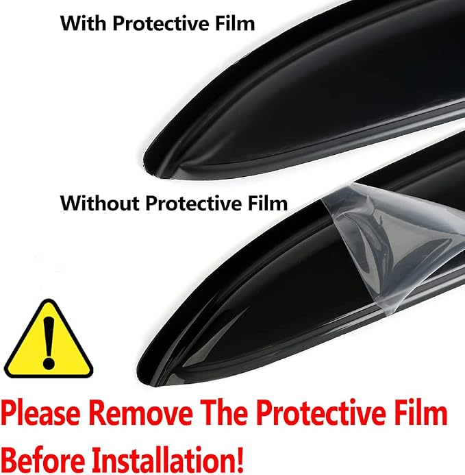 94079 Side Window Visors Wind Vent Deflector, Dark Smoke Window Shade - Image 3