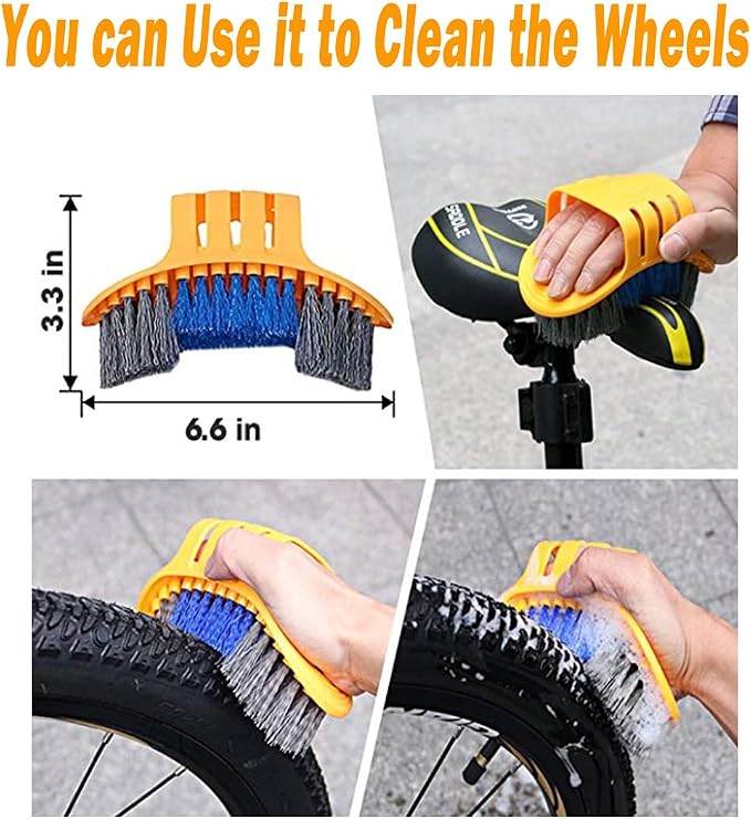10pcs Bike Cleaning Kit, Bicycle Clean Brush Tool Including Chain Cleaner - Image 6