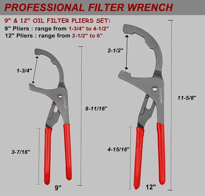 4Pcs Oil Filter Pliers Set, 3 Jaw Oil Filter Wrench - Image 2
