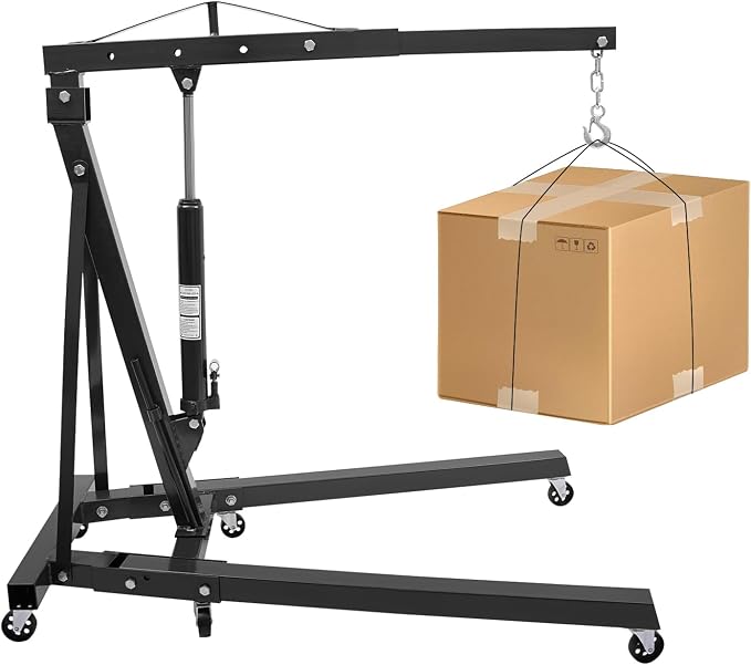 LOYALHEARTDY 1 Ton Hydraulic Engine Hoist, Folding Engine Lift - Image 2