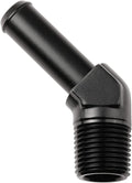 1/2 NPT Male to 5/8" Hose Barb Fitting Adapter 45 Degree Elbow Aluminum Black by Podavelle