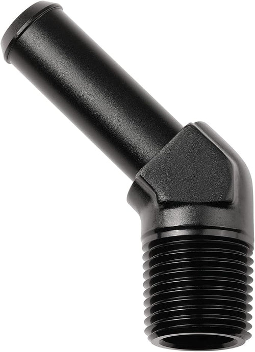 1/2 NPT Male to 5/8" Hose Barb Fitting Adapter 45 Degree Elbow Aluminum Black by Podavelle