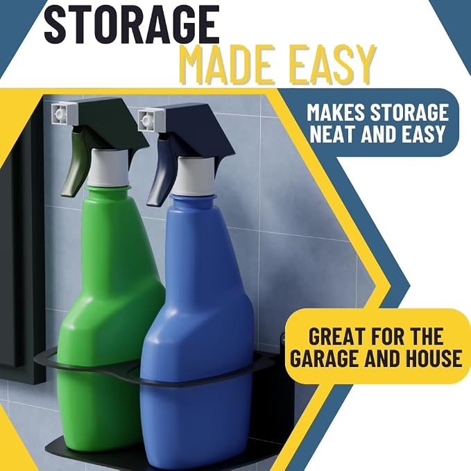 Koova Spray Bottle Holder Heavy Duty- Wall Mount Storage Rack - Image 5