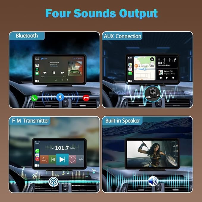 Wireless Carplay Screen for Car 7" Portable Apple Carplay & Android Auto Car - Image 6
