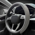 LKWLIKEI Nappa Leather Steering Wheel Cover, Elegant Diamond Checkered Design by LKWLIKEI