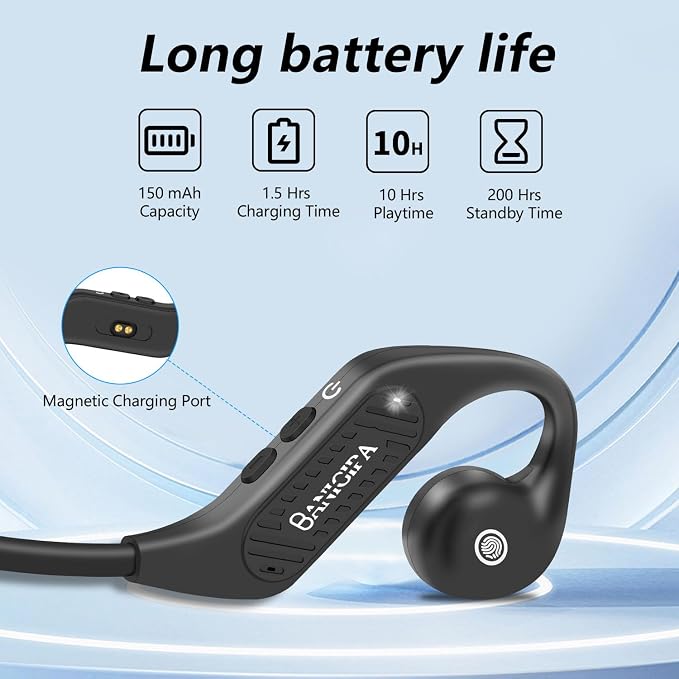 BANIGIPA Open Ear Headphones Wireless Bluetooth, Upgraded 5.3 Bluetooth - Image 7