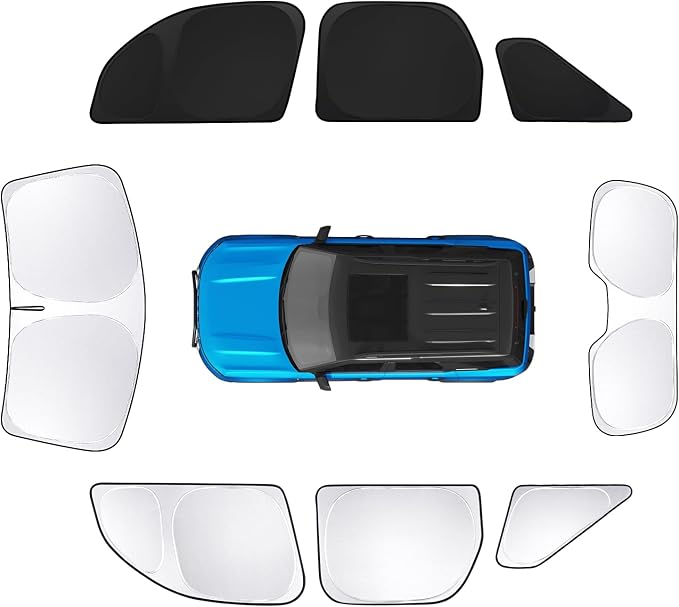 8pcs Car Window Shades for Ford Bronco Sport 2021-2024 2025 Accessories by Unknown