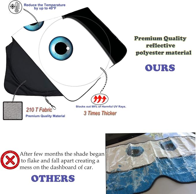 Gven- The Original Car Eyes Windshield Sun Shade 2025 Windshield Cover - Image 5