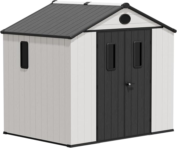 EAGLE PEAK 8x6 Resin Outdoor Storage Shed, Weatherproof Garden Shed - Image 9
