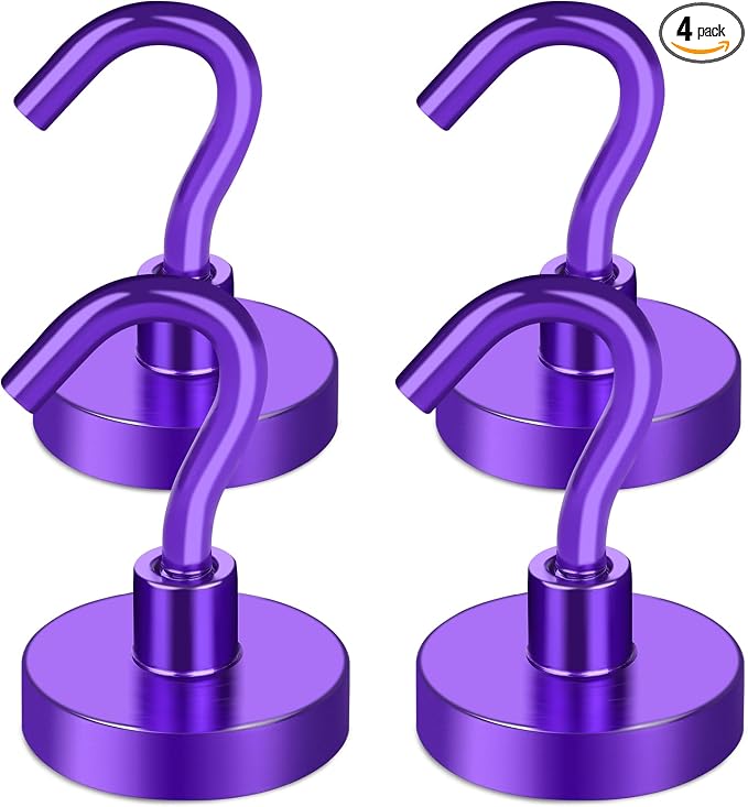 MIKEDE Magnetic Hooks, 40Lbs+ Heavy Duty Magnet Hooks by MIKEDE