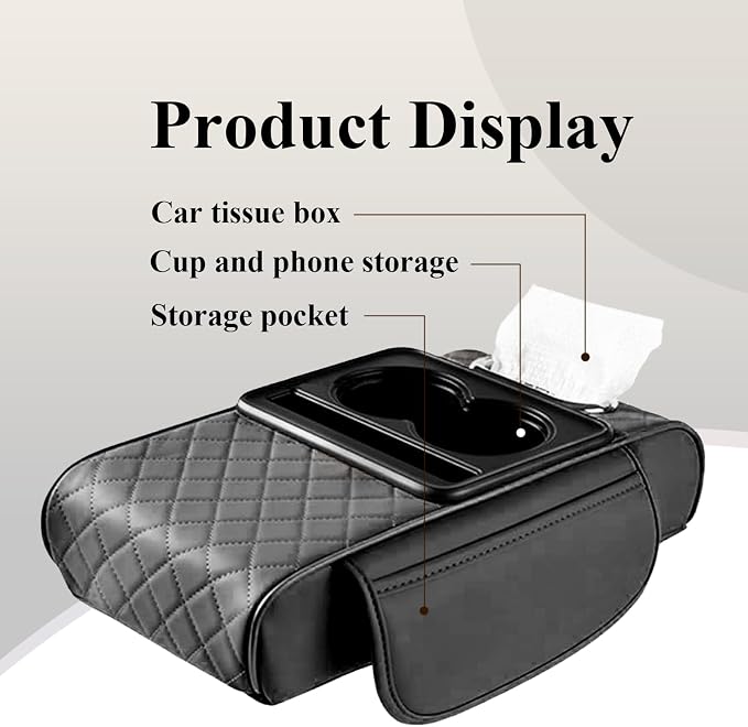 Car arm Rest Cover Pad, 5-in-1 Center Console Cover - Image 3