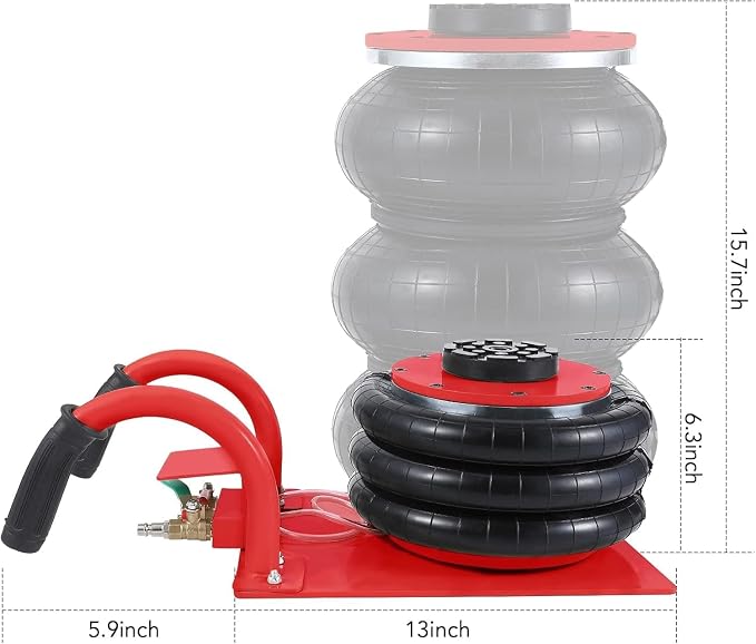 Air Jack, Heavy Duty 3 Ton/6600 lbs Air Bag Jack-3-Ply Pneumatic Lift up to - Image 6