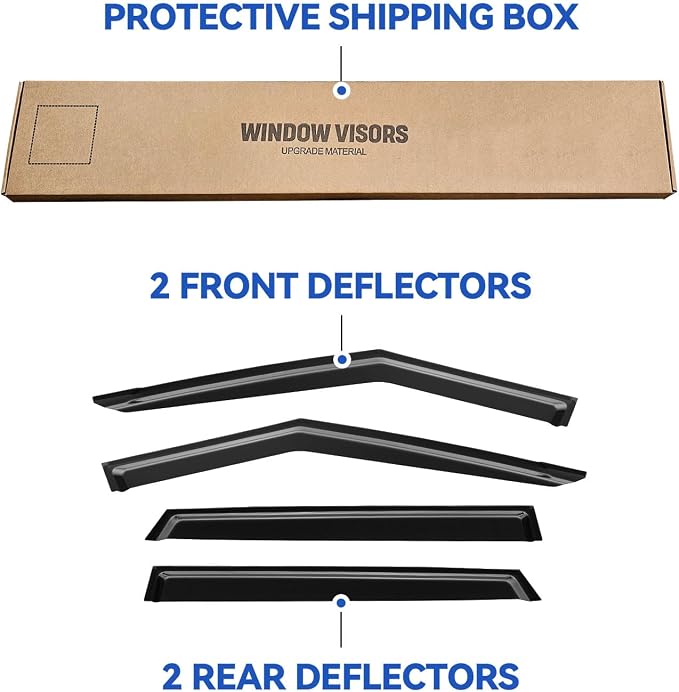 Window Visors Rain Guards for 2021 2022 2023 2024 2025 Kia Seltos, Out-Channel - Image 6