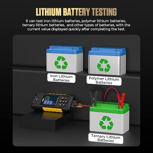AUTOOL Car Battery Tester 12V 24V Automotive Battery Load Tester 30-2000 CCA - Image 3