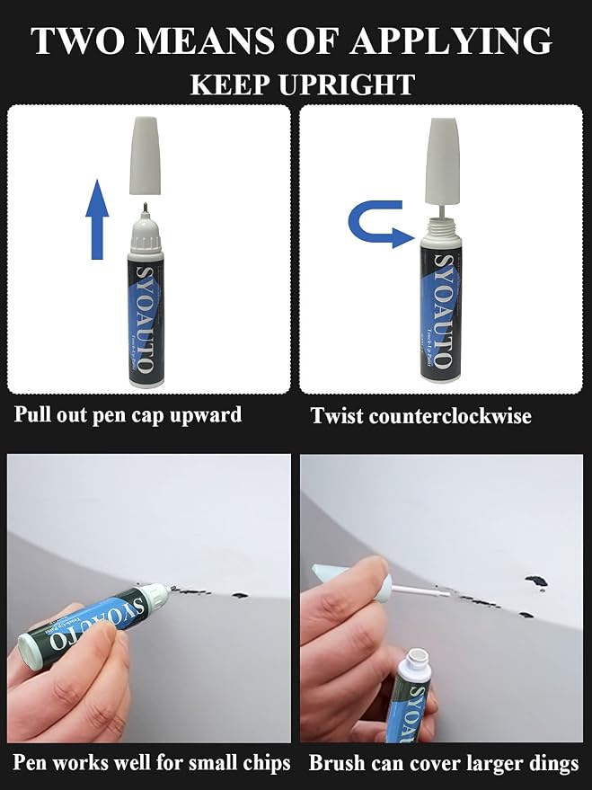 SYOAUTO Classic Silver 1F7 Touch Up Paint Fit - Image 4
