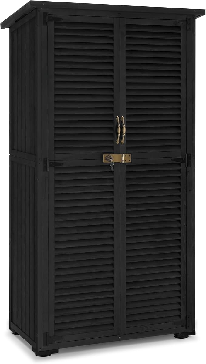 MCombo Outdoor Storage Cabinet, Wooden Storage Shed by MCombo