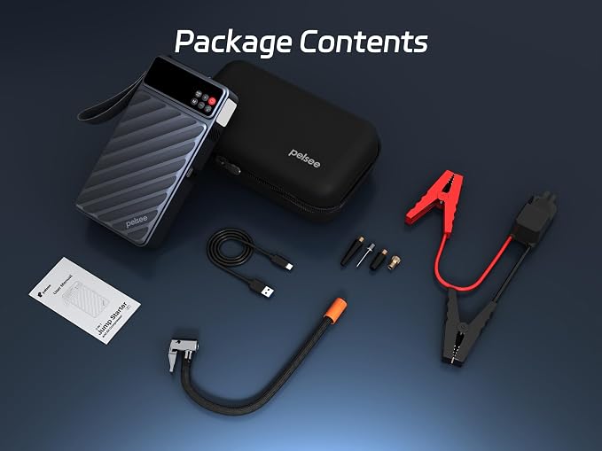 Pelsee 3500A Jump Starter with Air Compressor, 20000mAh&160PSI Portable Car - Image 8