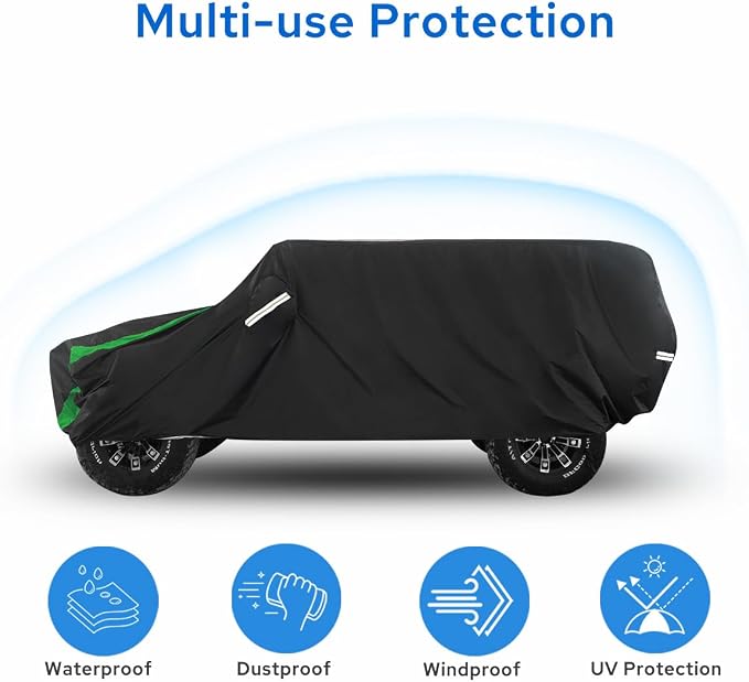 Avecrew for Jeep Wrangler Cover Waterproof 2 Door, All Weather for Jeep Rain - Image 6