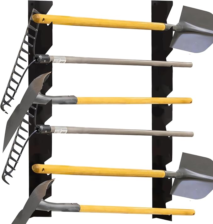 CZWL&HG Heavy-Duty Garden Tool Organizer Wall Mount – Garage Wall Storage Rack - Image 8
