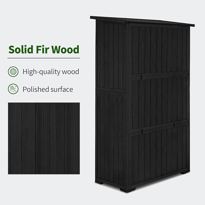 MCombo Outdoor Storage Cabinet, Wooden Storage Shed - Image 7