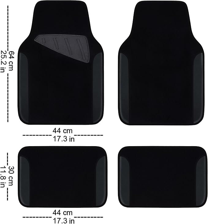 CAR PASS Leather Two Front Car Seat Cover; 4Pcs Waterproof Car Floor Mats & - Image 4