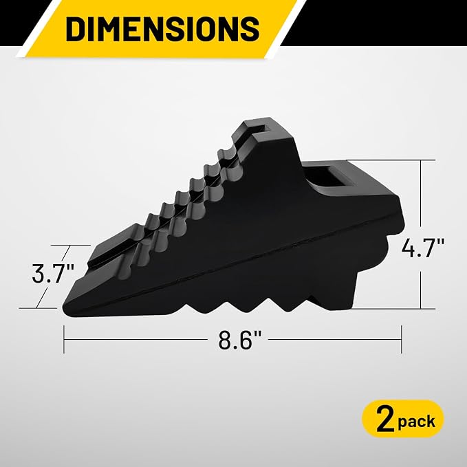 ROBLOCK Solid Rubber Wheel Chocks Heavy Duty Trailer Chock, G.V.W. Up to 4T - Image 2