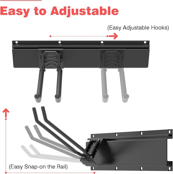 Wall-Mounted Garage Tool Organizer: 64 Inch Heavy-Duty Garden Rack & Wall - Image 5